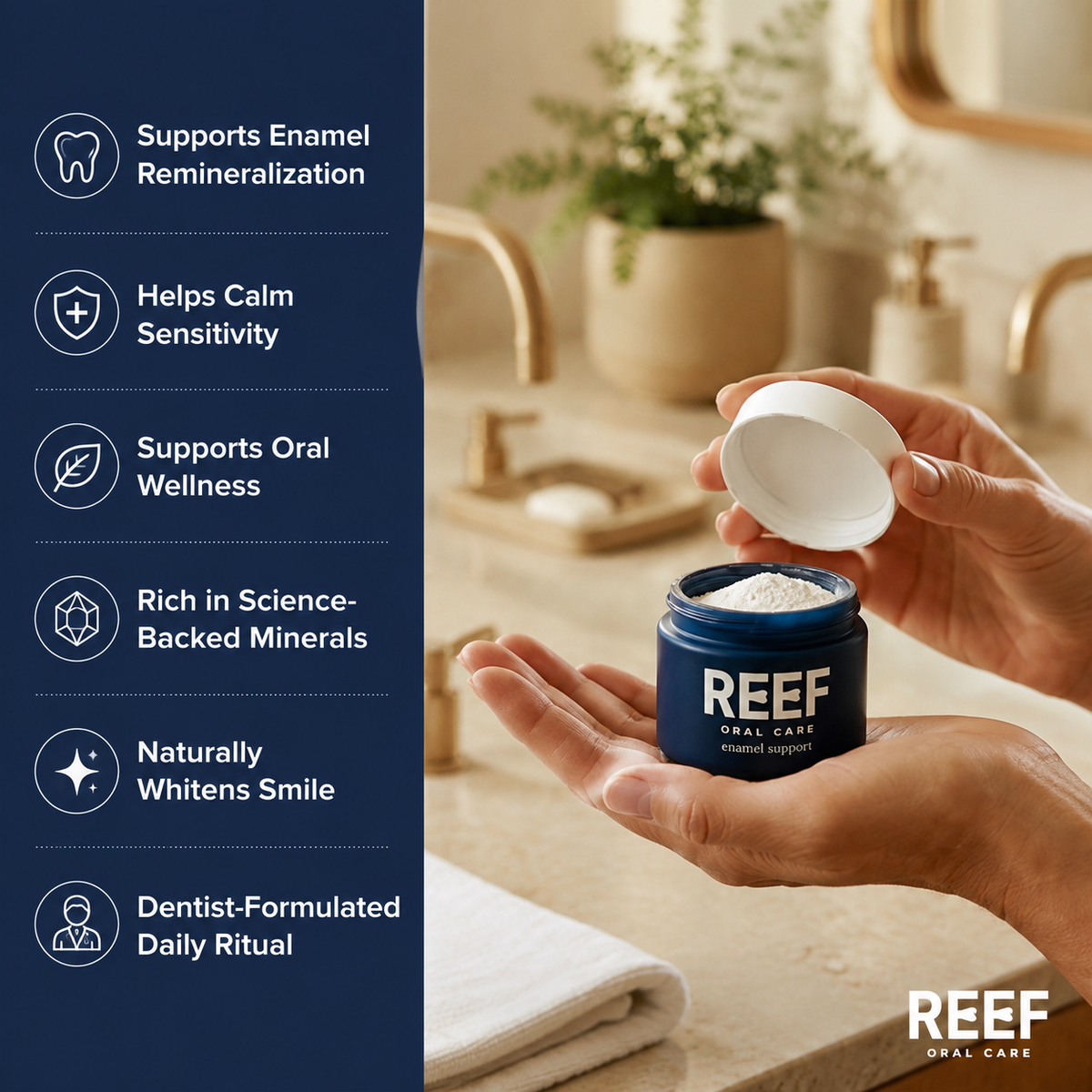 REEF Daily Enamel Support & Whitening Powder